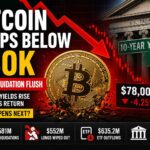 Bitcoin price falling below $80,000 as rising Treasury yields trigger a $550 million crypto liquidation event