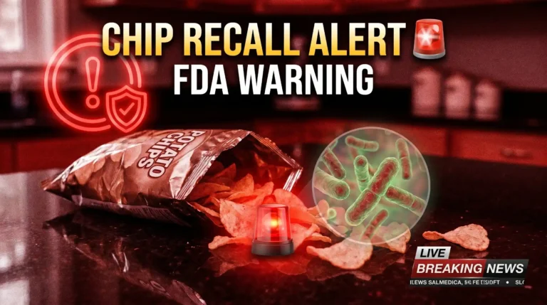 Potato chips recall FDA alert showing Utz and Zapp’s chips contaminated with salmonella risk in 2026