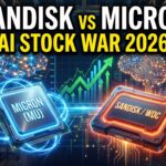SanDisk stock vs Micron AI memory stock comparison 2026 showing breakout stocks and market trends