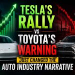 Tesla stock rally and Toyota earnings warning highlighting the changing auto industry landscape in 2026