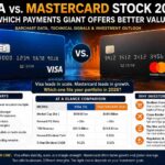 Visa vs Mastercard stock comparison 2026 showing valuation, growth potential, analyst outlook, and Barchart market data analysis.